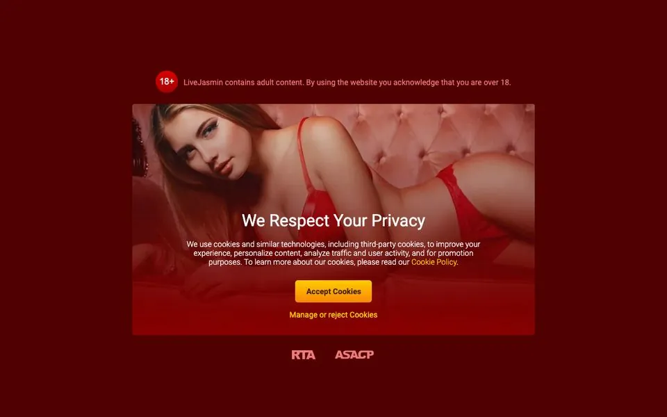 LiveJasmin homepage screenshot