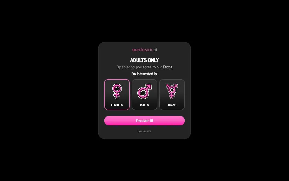 OurDream AI homepage screenshot